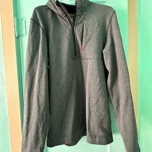 Smartwool Men's Dark Gray Half-Zip Hooded Sweater